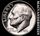 1956 Silver Roosevelt Dime - Choice Gem Proof  Lustrous  No Reserve  #G8789