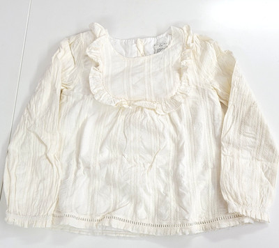 MAX STUDIO KIDS GIRLS BLOUSE SHIRT SIZE 7 / 8 - CREAMY WHITE