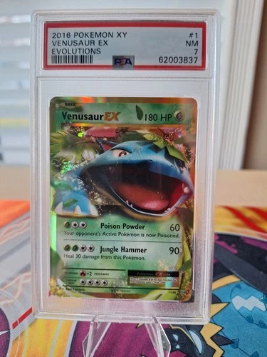 2016 Pokemon XY Evolutions #1/108 Full Art Venusaur EX PSA 7 Near Mint