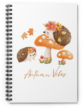 Spiral Notebook Ruled Line Autumn Fall Notepad 118 page spiral notebook