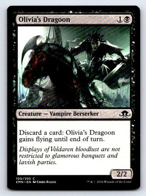 Olivia's Dragoon 100 Common Eldritch Moon Magic: The Gathering Lightly Played