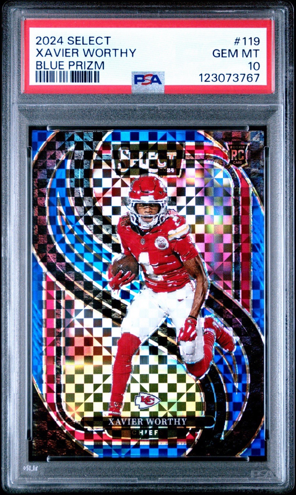 2024 PANINI SELECT PREMIER BLUE PRIZM XAVIER WORTHY ROOKIE  24/175! PSA 10!