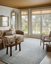 Magnolia Home by Joanna Gaines Henley Collection HNY-01 Ivory/Blue 2'-6