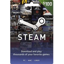 Steam Gift Card $100 Email Delivery