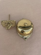 Vintage Victorian Style Brass Manual Key Wind Mechanical Door Bell Ringer Dinger