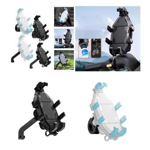 Support Téléphone Pour Moto avec Rotation 360 Degrés et Module Amortisseur - Photo 12 sur 16
