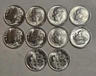 1963 Silver Roosevelt Dimes Brilliant Uncirculated BU Lot Of 10 Coins