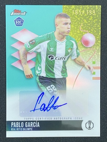 Pablo Garcia 2025-26 Topps Finest UCC Aqua Refractor Auto RC /199 #BA-PG