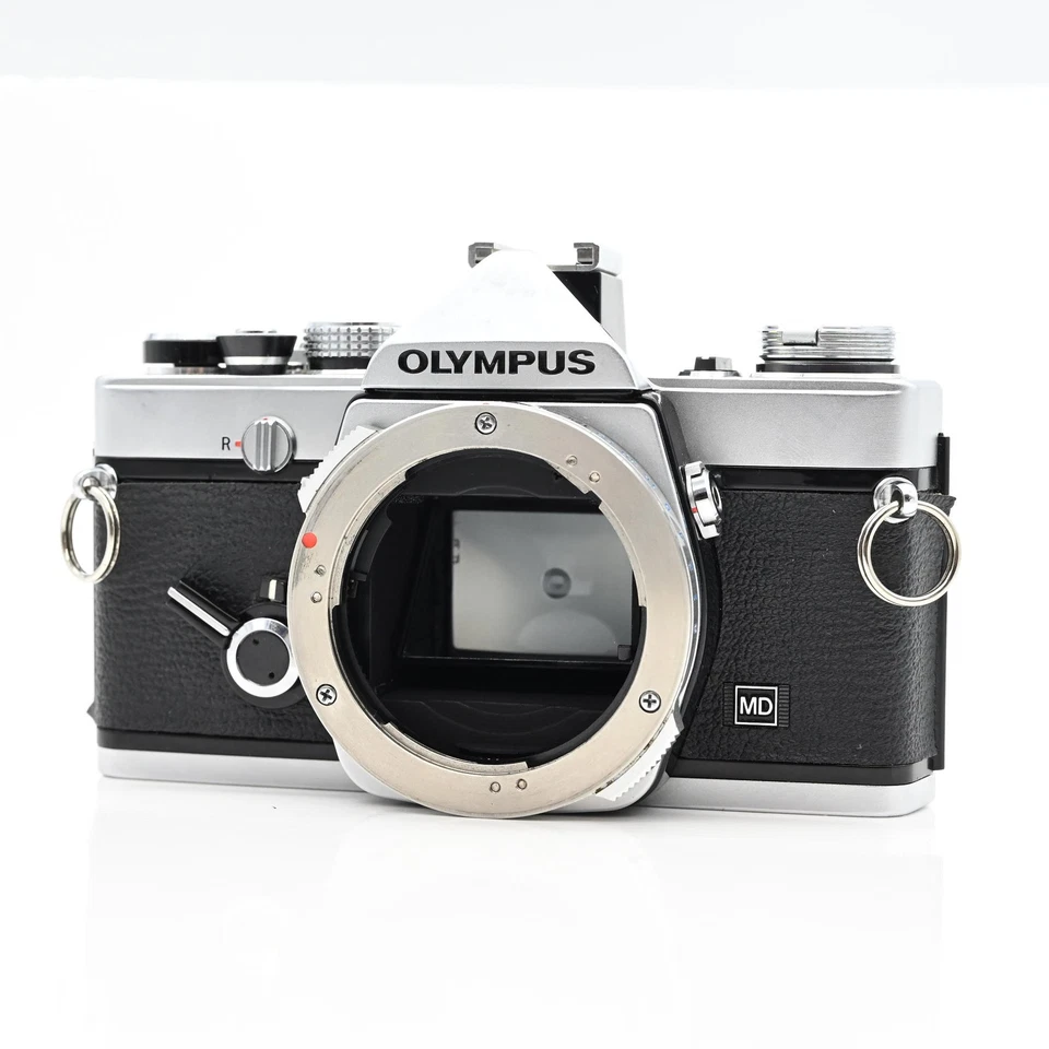 Cuerpo de cámara fotográfica Olympus OM-1 MD SLR cromado OM1 #528