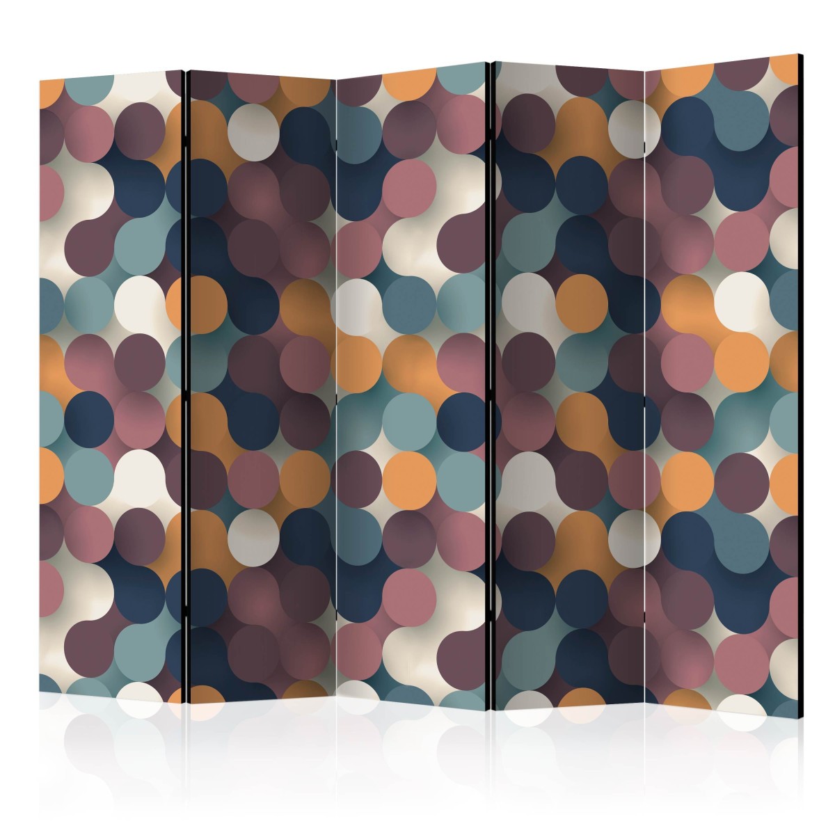 Paravent 5 volets occultant pour cacher le désordre du bureau 172x225