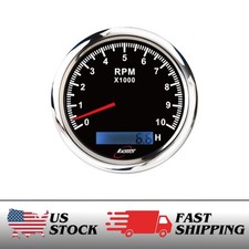 Racetech 85mm 3-38 7 Color Black Tachometer Hourmeter 10000 Rpm Waterproof Racetech 85mm 3-38 7 Color Black Tachometer Hourmeter 10000 Rpm Waterproof