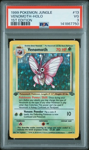 Venomoth (1st Edition) graded PSA 3 for sale on eBay