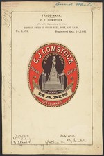 Cleveland Ohio 1881 C J Comstock Forest City Brand Trade Mark Hams Beef Pork