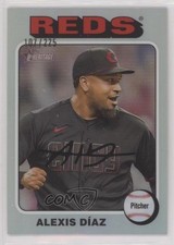 2024 Topps Heritage High Number Chrome Silver Border /225 Alexis Diaz Díaz 05ol