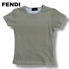 Rare FENDI Zucca Pattern Stretch Maglia Italian Made Women's Top