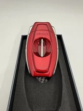 XIKAR Flip Dual Cigar Cutter - V-Cut & Straight Cut - Red - New