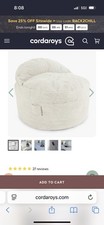 CordaRoy Queen Nest Terry Bean Bag  Foot Stool