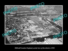 Millwal London England Aerial View Of District c1950 2 Old Large Historic Photo
