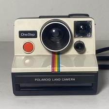Polaroid One Step SX-70 Vintage White Instant Film Land Camera Rainbow Stripe