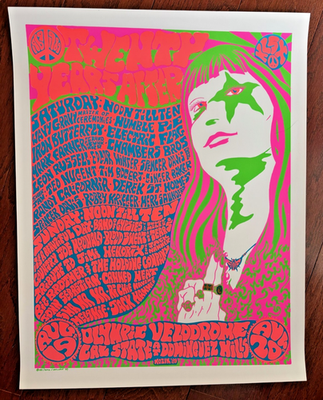 89 Kozik Psychedelic Woodstock Revisited Blacklight Poster Hendrix