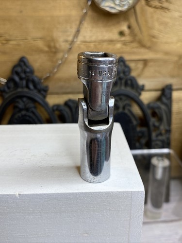 Snap-on FSU14 - 3/8" Drive 7/16 SAE Deep Chrome Swivel Socket - Made in USA - Picture 3 of 7