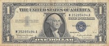USA / Silver Certificate $1 1957 B Block W-A Circulated Banknote LBTm
