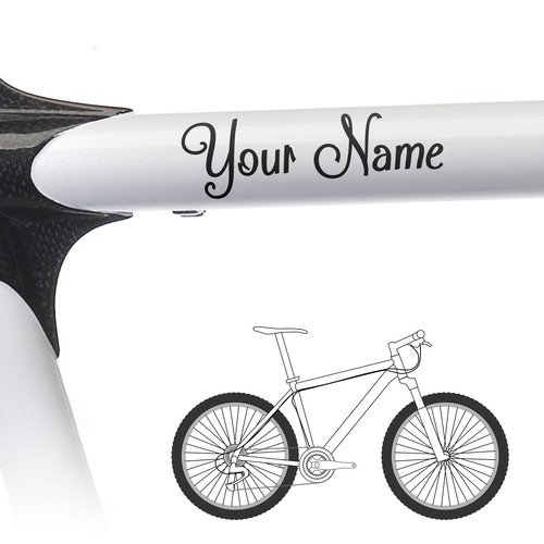 2 x Personalised Name Bike Frame Stickers For Cycle Bicycle - Shack Style - Picture 4 of 18