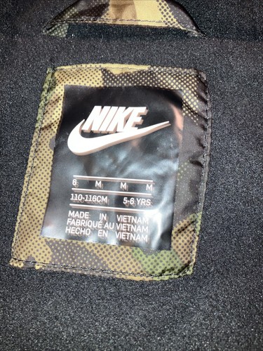 Boys Nike Puffer Jacket vest full zipper Boys 6 5 6 5/6 Medium Camo - Picture 4 of 6
