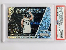 2017-18 Prizm Giannis Antetokounmpo Get Hyped! Fast Break Prizm PSA 10 GEM MINT