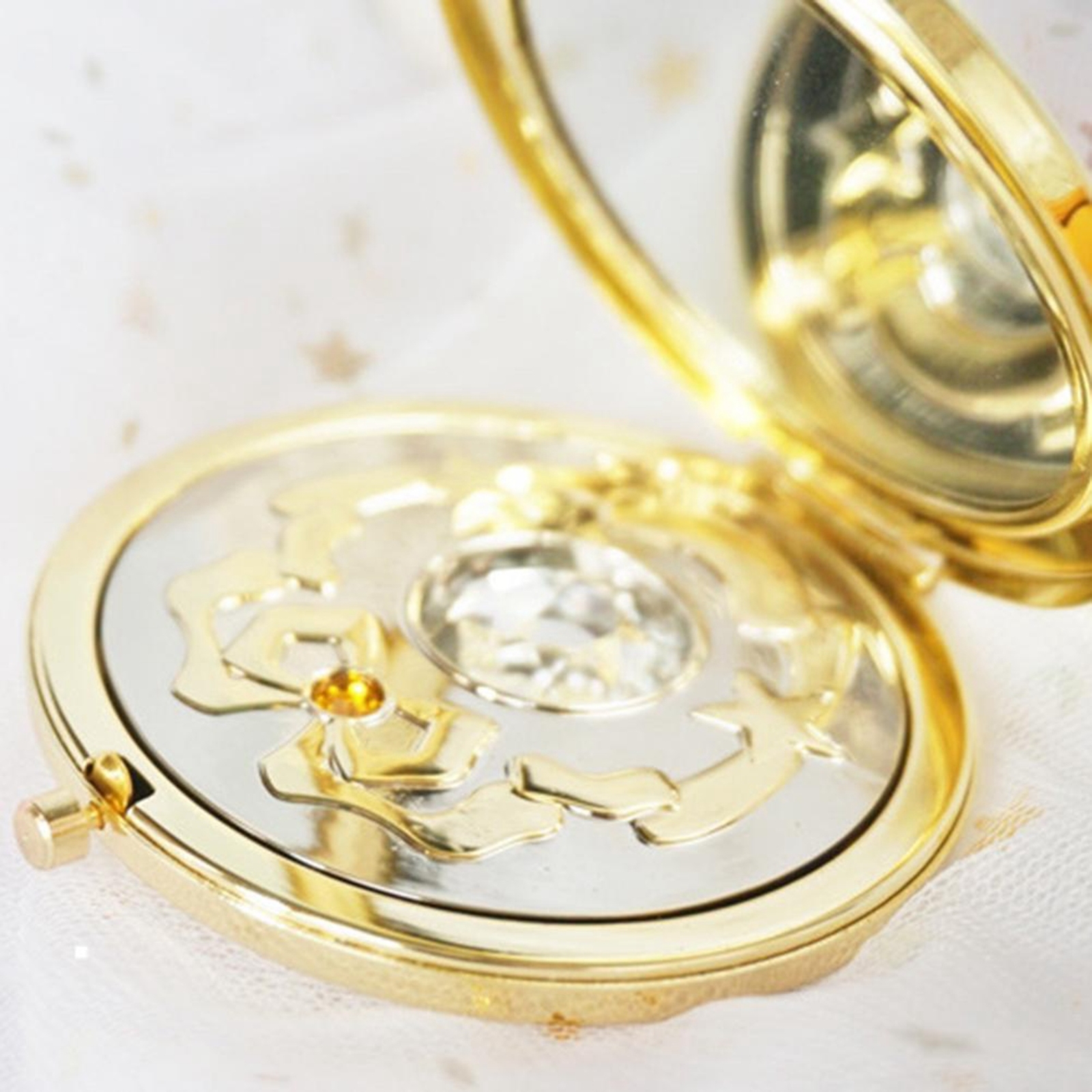 Sailor Moon Crystal Star Folding Round Pocket Compact Makeup Cosmetic Mirror New