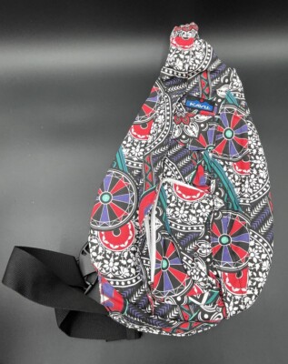 KAVU Rope Bag Sling Crossbody Backpack Travel Cotton Purse Spring Hodgepodge NEW
