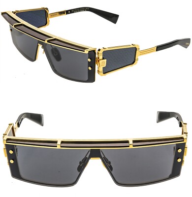 BALMAIN WONDER BOY III BY AKONI BPS127 Black Gold Titanium BPS 127A Sunglasses