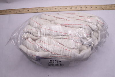 12 PR Anchor Brand C-Gen Prot Canvas Gloves Knit Wrist White 101-1060