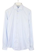 SUITSUPPLY Extra Slim Fit Formal Shirt Men's LARGE Cutaway Collar Pinstriped