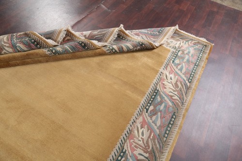 Luxury Nepalese Indian Area Rug Hand-Knotted Gold 8x10 ft - Picture 16 of 20