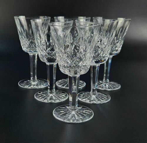 Vintage- 5 7/8" Tall - Claret Wine Lismore by Waterford Crystal - Set of 6 - Picture 5 of 13