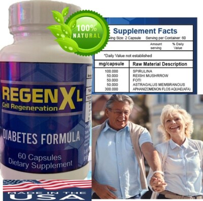 Maxregen Diabetic Regenxl Muscle Strength Energy Glutten Free Supplement pill