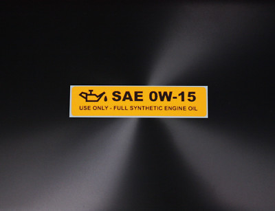 3 pcs x Engine Oil Grade 0W-15 Indicator Reminder Printed Label Sticker Decal