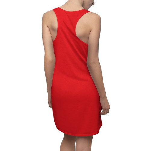 Women's Queen Love Afro Girl Racerback Dress Red Sporty Party Dress - Picture 8 of 43
