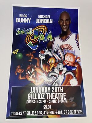 Space Jam Movie Theatre Poster 11” X 17” Gillioz Theatre