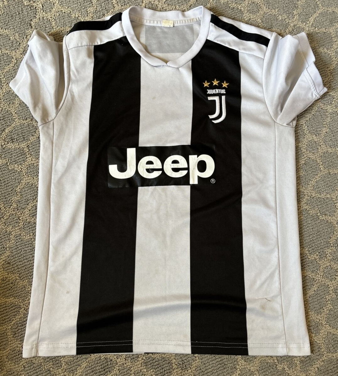 Juventus Christiano Ronaldo Jeep Jersey White & Black Size S