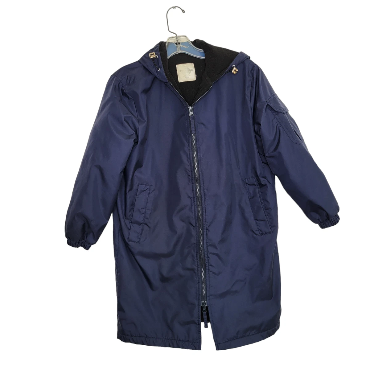 Adortex Kids Unisex Swim Parka Black Arctic Fleece Lined Hooded