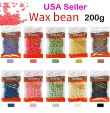 200g Natural Hard Wax Beans Beads for Painless Body Hair Removal Waxing Warmer 
