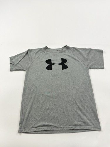 Under Armour Shirt Youth Boys XL Gray Athletic Short Sleeve