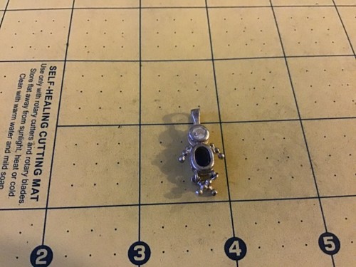 STERLING SILVER .925 BIRTHSTONE Dark blue Boy CHARM