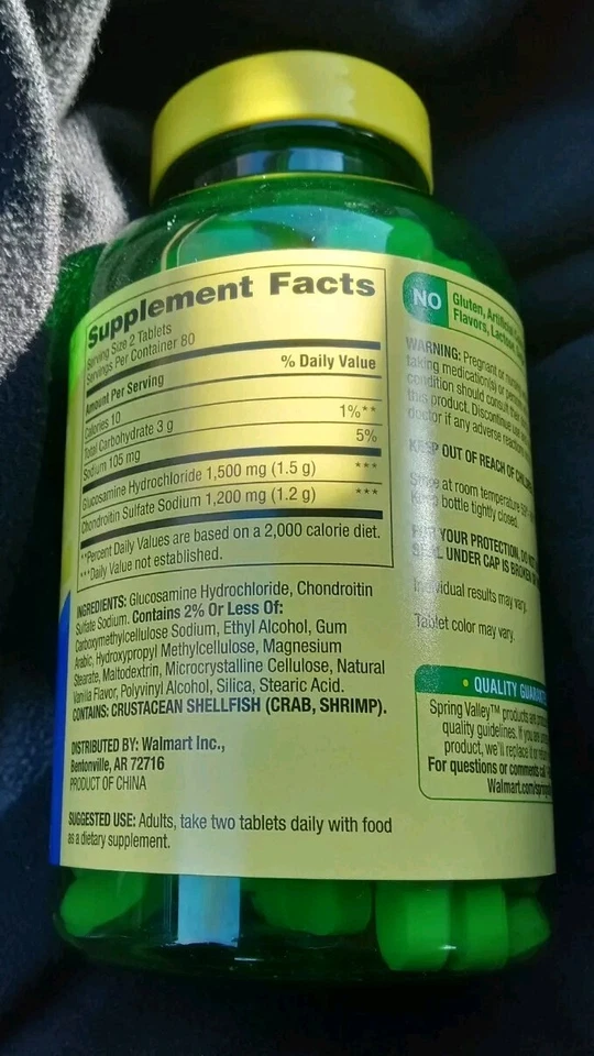 Spring Valley Triple Strength Glucosamine Chondroitin Tablets 160 Count - Image 3 of 4