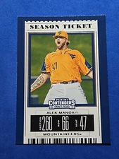 2019 Alek Manoah ROOKIE RC Panini Contenders Draft #2 Season Ticket Yelling