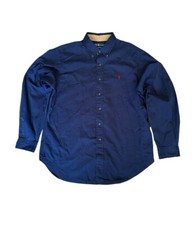 Ralph Lauren Men s Classic Fit Navy Blue Long Sleeve Button Down Shirt Size XL
