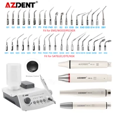 AZDENT Dental Ultrasonic Piezo Scaler/LED Handpiece/Tips Fit for EMS/SATELEC