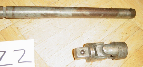 SNAP-ON TOOLS VINTAGE 2 PIECE 1/2 DRIVE SLIDING-T BREAKER BAR & UNIVERSAL 1945 - Picture 4 of 9
